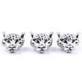 Miniatyrbild 1 av 8: 10 st Antika Uggla Lejon Buddha Leopard Huvud Distanspärlor Berlock DIY Armband Halsband Pärlor för Smyckestillverkning Tillbehör Leopard silver 10pcs