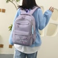 Miniatyrbild 4 av 5: Kawaii Ryggsäck för Flickor Skolväskor Portabilitet Vattentät Tonåringar Högskolestudent Stor Rese Axelväska Mochilas Escolares Pink