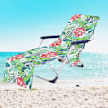 Miniatyrbillede 1 af 11: Tropiske Planter Mikrofiber Strandstol Betræk Håndklæde Med Lomme Udendørs Hurtigtørrende Bærbar Have Pool Loungestol Tæppe 18 73x210cm