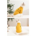 Miniatyrbillede 2 af 11: Forår og efterår Katte Tøj Uld Garn Nøgle Kæledyrstøj Yellow L