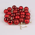 Miniatyrbilde 4 av 11: 24 stk. Julekuler Ornament Plast Juletre Gull Rød Rosa Kule Anheng Hengende Dekor Juledekorasjon 2023 Navidad 3cm - red as picture