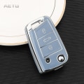 Miniatyrbild 7 av 11: Fashion TPU Bilnyckelfodral Fullt Skydd Fob För Golf 7 MK7 Tiguan MK2 För SEAT Ateca Leon FR 2 Ibiza För Skoda Octavia White only case