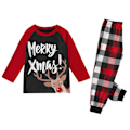 Miniatyrbillede 3 af 7: Julepyjamas Matchende Familie Pyjamassæt Tegneserie Voksen Børn Tøj Top + Stribede Bukser Jule Nattøj Sæt Daddy XL