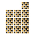 Pikkukuva 2 / 5: 10 kpl Mosaiikkilaattatarroja Itsekiinnittyvä Neliö 3D Tiiliseinäpaperi Keittiön Kylpyhuoneen Sisustukseen