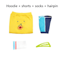 Miniatyrbillede 5 af 6: Wonder Egg Priority Ohto Ai Cosplay Kostumer Hættetrøje Pullover Gul Sweatshirt Shorts Paryk Taske Sok style1 One Size