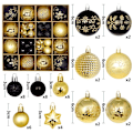 Miniatyrbild 1 av 11: Julgranskulor 42/44 st 6 cm Stora Julkulor Flerfärgade Kuldekorationer Julgransprydnader Set för Hemfest 44pcs5 As picture