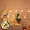 Pikkukuva 4 / 4: Jouluvaloverho, joulukoriste, joulunauhavalot, toivepallot, LED-kuparijohtovalot Snowman Warm white battery box