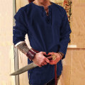 Pikkukuva 1 / 9: Ritari Cosplay Keskiaikainen Tunika Halloween-asut Miehille Aikuisten Viikinki Merirosvo Naamiaisasu Hienot Vaatteet Karnevaalipaidat Color 3 4XL