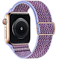 Miniatyrbilde 1 av 11: Nylonstropp for Apple Watch-reim 44 mm 40 mm 41 mm 45 mm Justerbar elastisk solo loop-beltearmbånd Apple Watch Series 7 6 se 5 4 3 lavender 38mm - 40mm - 41mm