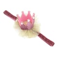 Miniatyrbillede 8 af 11: Søde skinnende netgarn piger fødselsdagsfesthatte prinsessekrone hatte baby shower fødselsdagskage hatte fotorekvisitter børnefestindretning Gold 9X4.5CM