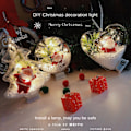 Pikkukuva 2 / 7: Jouluvalokoriste Valoa lähettävä joulukuusiriipus Lasten vanhempien ja lasten käsintehty DIY-joululahja Christmas tree style [Material package]]