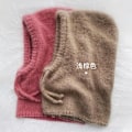 Miniatyrbillede 11 af 11: Western Style Efterår og Vinter Mode Varmt Halstørklæde Halsbeskyttelse Integreret Uldstrikket Hue Kvinder Barbie pink