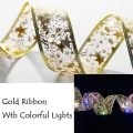Pikkukuva 1 / 9: Jouluvalokoriste LED-nauhavalot Joulukuusen koristeet DIY Pitsirusetit Nauhavalot Navidad Kodin sisustus Uusi Vuosi 2023 Gold colorful 1M