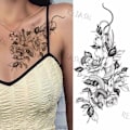 Pikkukuva 2 / 4: Violetti ruusu koru vesisiirtotatuointi tarrat naisille vartalon rintakehän taide väliaikainen tatuointi tyttö vyötärö rannekoru flash tatuoinnit kukka model 5