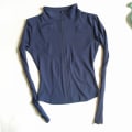 Miniatyrbild 10 av 10: Yoga Tröja Gym Top Träningskläder Löparkläder Träningskläder Dam black XL