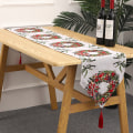 Miniatyrbillede 6 af 11: Julepynt Strikket Bordløber Kreativ Julebordløber Bord Julemandsdekoration Knitted table runner for the elderly