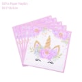 Pikkukuva 11 / 11: Yksisarvisen kertakäyttöastiat Yksisarvisjuhlatarvikkeet Paperilautaset Mukit Servetit Yksisarvisen syntymäpäiväjuhlakoristeet Babyshower Tyttö Number8 Set
