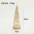 Miniatyrbillede 9 af 11: Glas Juletræ Julepynt Borddekoration Lysende Lille Natlampe Hjemme Layout Rekvisitter Julegave L style gold oversized