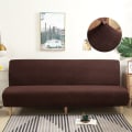 Miniatyrbild 8 av 11: 15 Färger Polar Fleece Sofföverdrag för Bäddsoffa Utan Armstöd Vikbar Bänk Överdrag Sofföverdrag X/Z/D Storlek För Hem Hotell Navy X  120-155cm