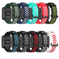Miniatyrbild 5 av 11: Ersättningssportarmband för XiaoMi Mi Watch Lite, silikon, andningsbart armband för Mi Watch Lite, klockarmband Dark Green and White