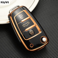 Miniatyrbild 1 av 8: Fashion TPU Bil Flip Nyckel Fodral Skal För A1 A3 8P 8L A4 A5 B6 B7 A6 A7 C5 C6 4F Q3 Q5 Q7 Q8 TT S3 S4 S6 RS Tillbehör Black