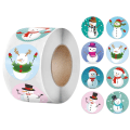 Miniatyrbild 1 av 11: 500 st/rulle Jul Godispåse Förslutningsetiketter Juldekoration för Hemmet Jultomte Julgran Ornament Nyår 2023 17