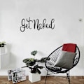 Miniatyrbild 4 av 5: Metall Get Naked Skylt Väggkonst Dekorativ Prydnadsmodell