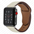 Miniatyrbild 10 av 11: Läderarmband för Apple Watch band 44mm 40mm 42mm 38mm Smartwatch Tillbehör armband iWatch 3 4 5 SE 6 7 Orange 38mm or 40mm