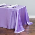 Miniatyrbilde 4 av 7: Rektangulær satinduk bordduk overlegg bryllup jul babyshower bursdag julebankett dekor hjem spisebord Fuchsia 145x396cm(57x156inch