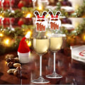 Miniatyrbillede 2 af 11: 10/18 stk. Julekopkort Juledekorationer Julemandshat Vinglas Dekoration Glædelig Jul Ornament til Nytårsfestartikler 10pcs D