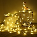 Miniatyrbilde 4 av 7: LED Lyslenke Jule Snøfnugg Fe Lys Hengende Ornamenter Juletrepynt til Hjemmefest Warm white 2M10LEDs