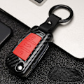 Miniatyrbillede 5 af 7: ABS Kulfiber Silikone Bilnøgle Cover Beskyttelsesetui til A3 A4 A5 C5 C6 8L 8P B6 B7 B8 C6 RS3 Q3 Q7 TT 8L 8V S3 Nøglering Carbon black