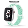 Miniatyrbilde 8 av 11: Silikonrem for Apple Watch-reim 44mm 40mm 38mm 42mm Pustende håndledd Sportsbelte armbånd iWatch serie 5 4 3 2 SE 6 klokkereim Black red 42MM or 44MM-S M