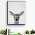 Miniatyrbild 4 av 4: Wekity Hjort Väggkonst Canvas Tryck Affisch, Enkel Modefotografi Konst Dekor för Hem Vardagsrum Sovrum Kontor och Barnrum (Set med 2 Oramade)
