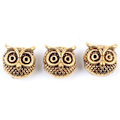 Miniatyrbild 4 av 8: 10 st Antika Uggla Lejon Buddha Leopard Huvud Distanspärlor Berlock DIY Armband Halsband Pärlor för Smyckestillverkning Tillbehör Owl silver 10pcs