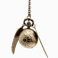 Miniatyrbillede 1 af 7: Anime Quidditch Sfærisk Lommeur Vinger Retro Flip Quartz Ur Harry Potter Snitch Lommeur Spider web bronze
