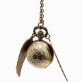 Pikkukuva 1 / 7: Anime Quidditch -pallonmuotoinen taskukello, siivet, retro, läppäkello, kvartsikello, Harry Potter -sieppi taskukello Spider web bronze