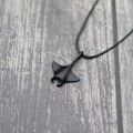Miniatyrbilde 2 av 9: Mantarokke Halskjede Havdyr Anheng Justerbart Håndlaget Bohemia Voks Tau Choker Menn Kvinner Smykker Gave Joyas N0051-Silver