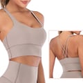 Pikkukuva 1 / 7: Joogaliivit ja shortsit, 2-osainen setti, treenivaatteet, spandex, naisille Grey Yoga Set Short M