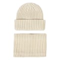Miniatyrbilde 5 av 9: Strikket Lue Barnes 2023 Høst og Vinter Nytt Lueskjerfsett Stripet Strikket Ullue Navy blue S code
