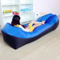 Miniatyrbild 1 av 8: Lazy Lay Bag Högkvalitativ Snabb Uppblåsbar Lazy Soffa Lounger Luftsoffa Unicorn Sittsäck Stol Utomhus Strand Lounger Navy blue M