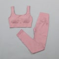 Miniatyrbild 9 av 11: Yoga Set Träningskläder Yoga Leggings och BH för Kvinnor top pants blue S