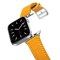 Pikkukuva 6 / 11: Aitoa nahkaa oleva Loop-rannekoru Apple Watch SE 7654 42MM 38MM 44MM 40MM -kelloon, älykellon iWatch 3 -ranneke 45mm 6 Slim apricot 44mm