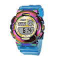 Miniatyrbillede 7 af 7: Transparent Gradient Farve Drenge og Piger Børns Elektroniske Ur Mode Sports Multifunktionsur Rose Gold