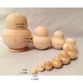 Miniatyrbild 1 av 11: Ryska Dockor i Trä Matryoshka Leksaker för Barn Jul Hem Rum Dekoration Halloween Önskegåva DIY 1 SET
