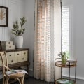 Miniatyrbillede 1 af 6: Nye gardiner i boheme-stil til stue, soveværelse, køkkenindretning, bomuldslinned, trykt stof, skygge, karnapgardin Beige W150xH160cm