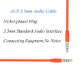 Miniatyrbilde 4 av 11: 4-polet Aux-kabel 3,5 mm hann til hann Jack-lydkabel Nikkelbelagt plugg Stereo lydkabel for hodetelefoner Høyttaler MP3/4 CD-spiller Orange 1M