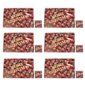 Miniatyrbillede 7 af 8: Juledekoration Kreativ Jul PVC Tryk Bordmåtte Kopmåtte Hver 6 Pakke 12 stk Christmas lace