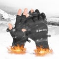 Miniatyrbillede 3 af 11: Nye Vinterhandsker Motorcykel Ski Klatrehandsker Udendørs Cykling Vandtætte Anti-slip Plys Tykke Varme Votter Handsker Til Mænd L-gray3 19-23cm