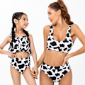 Miniatyrbillede 2 af 6: Bademode Mode Leopard Print Delt Badedragt Dame Sports Bikini Mor-Datter Matchende Outfit Badedragt Leopard print Children 140